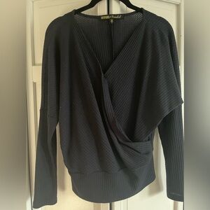 Navy shift front shirt